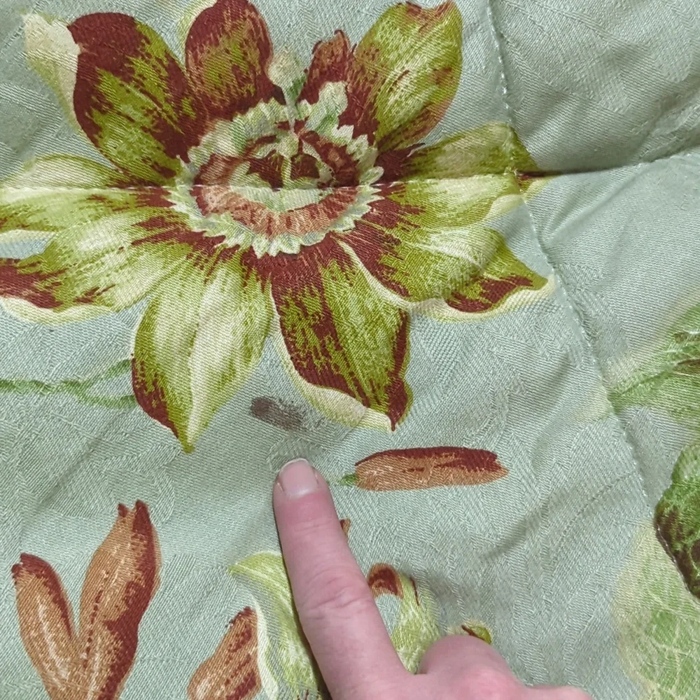 Waverly Opal Spring Queen Heavy 100% Cotton Floral Butterfly Cottage Comforter